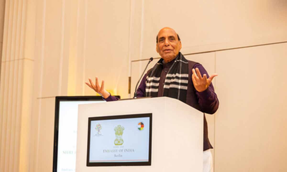 Rajnath Singh interacts with Indian diaspora in Germany, highlights India’s rapid economic growth