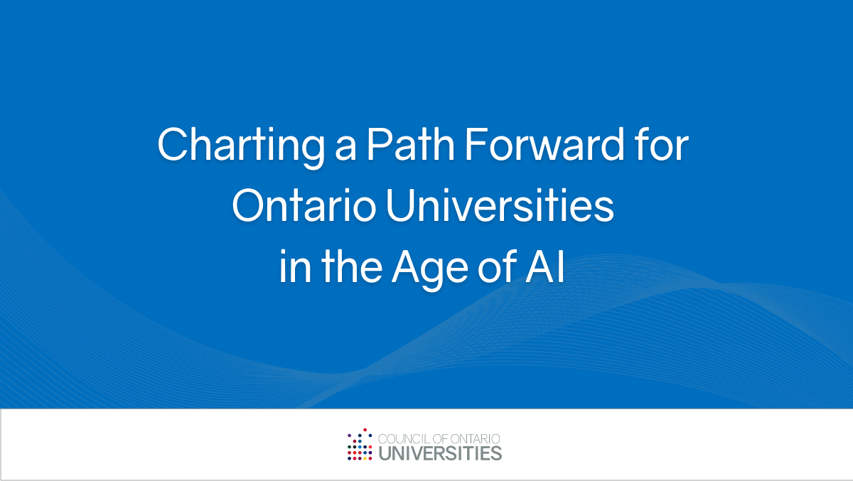 Charting a Path Forward for Ontario Universities in the Age of AI