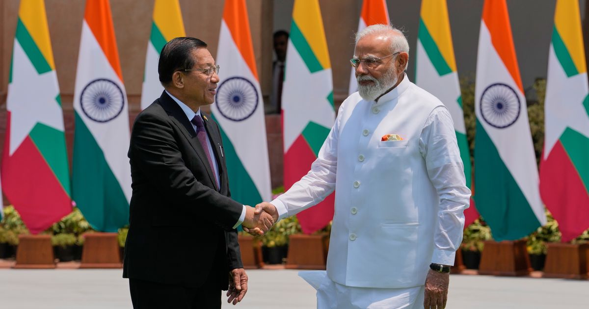 Modi meets Myanmar's military
