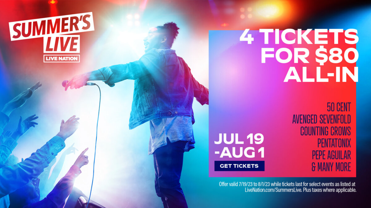 Live Nation’s Summer’s Live: Get 4 tickets For Upcoming Concerts For $80