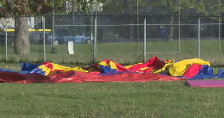 Child, 3, dies from injuries after bouncy castle swept up by wind in Montreal
