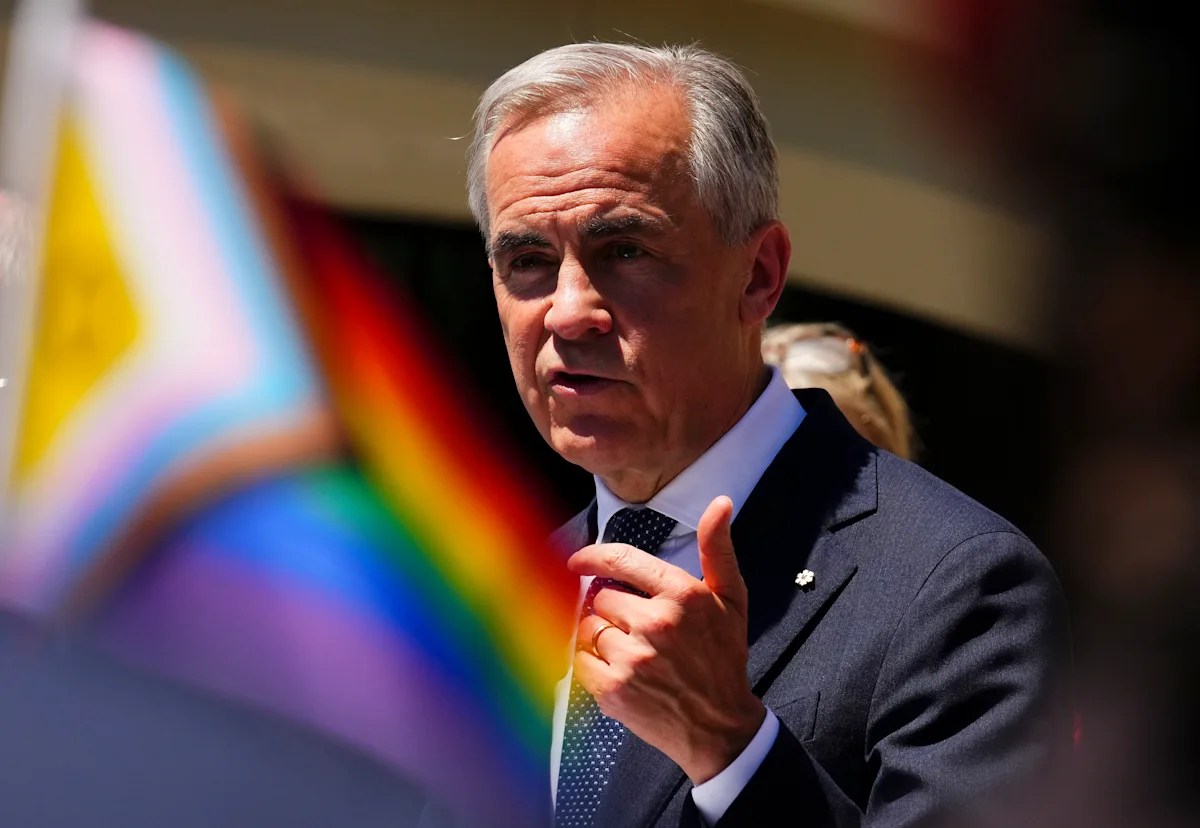 Carney raises Pride flag on Parliament Hill