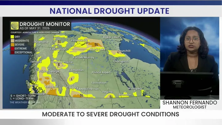 Canada's national drought update: moderate to severe conditions