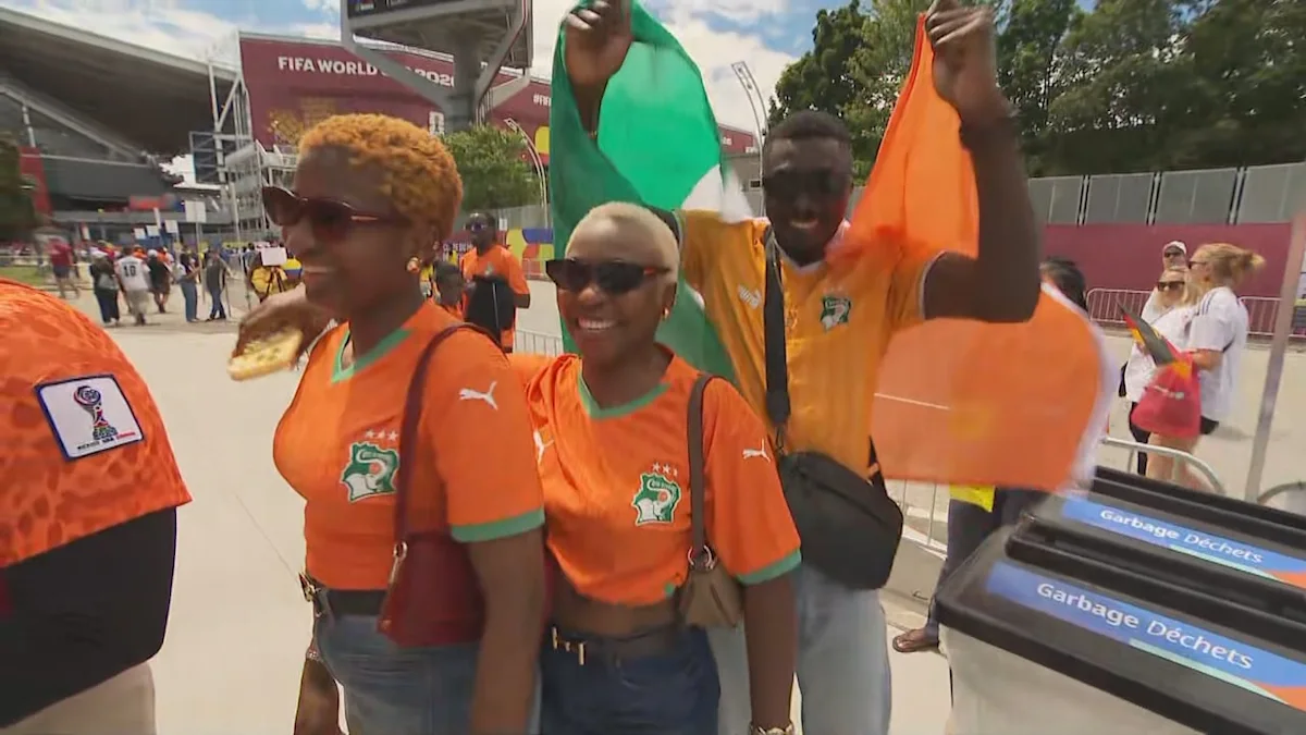 Ivory Coast fans celebrate FIFA World Cup match in Toronto