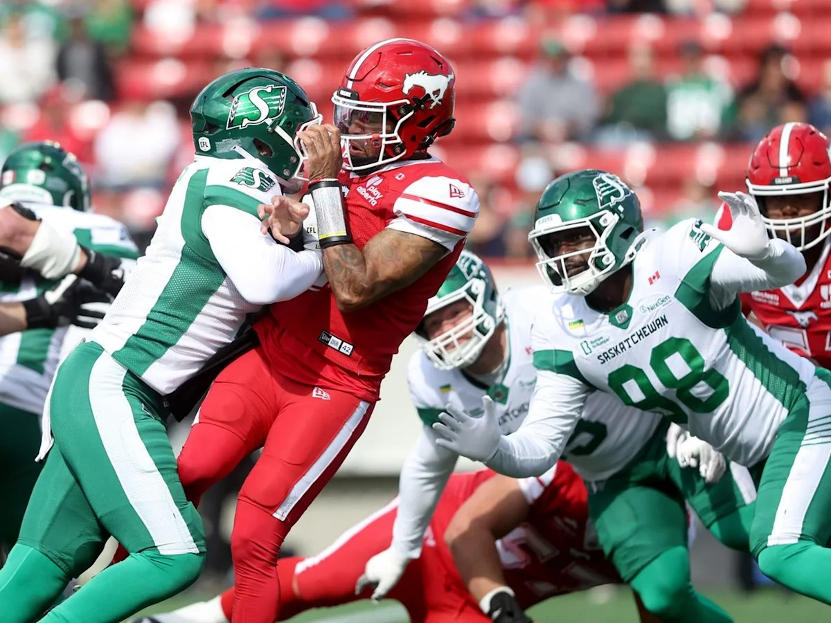 Roughriders survive scare to beat Stampeders in double OT
