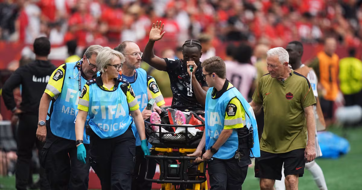 What is the ‘green whistle’ Canadian player Ismael Koné was given after FIFA injury?