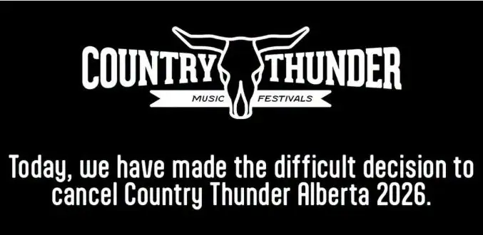Country Thunder cancels Calgary concert, blames noise bylaw and construction