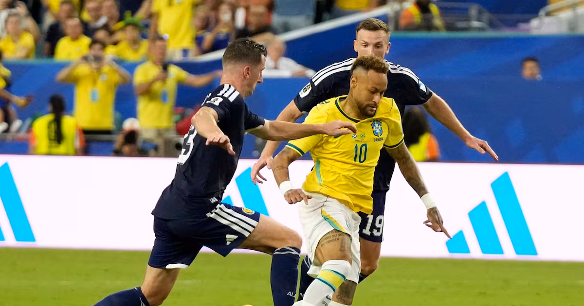 Neymar makes first appearance in this World Cup as a second
