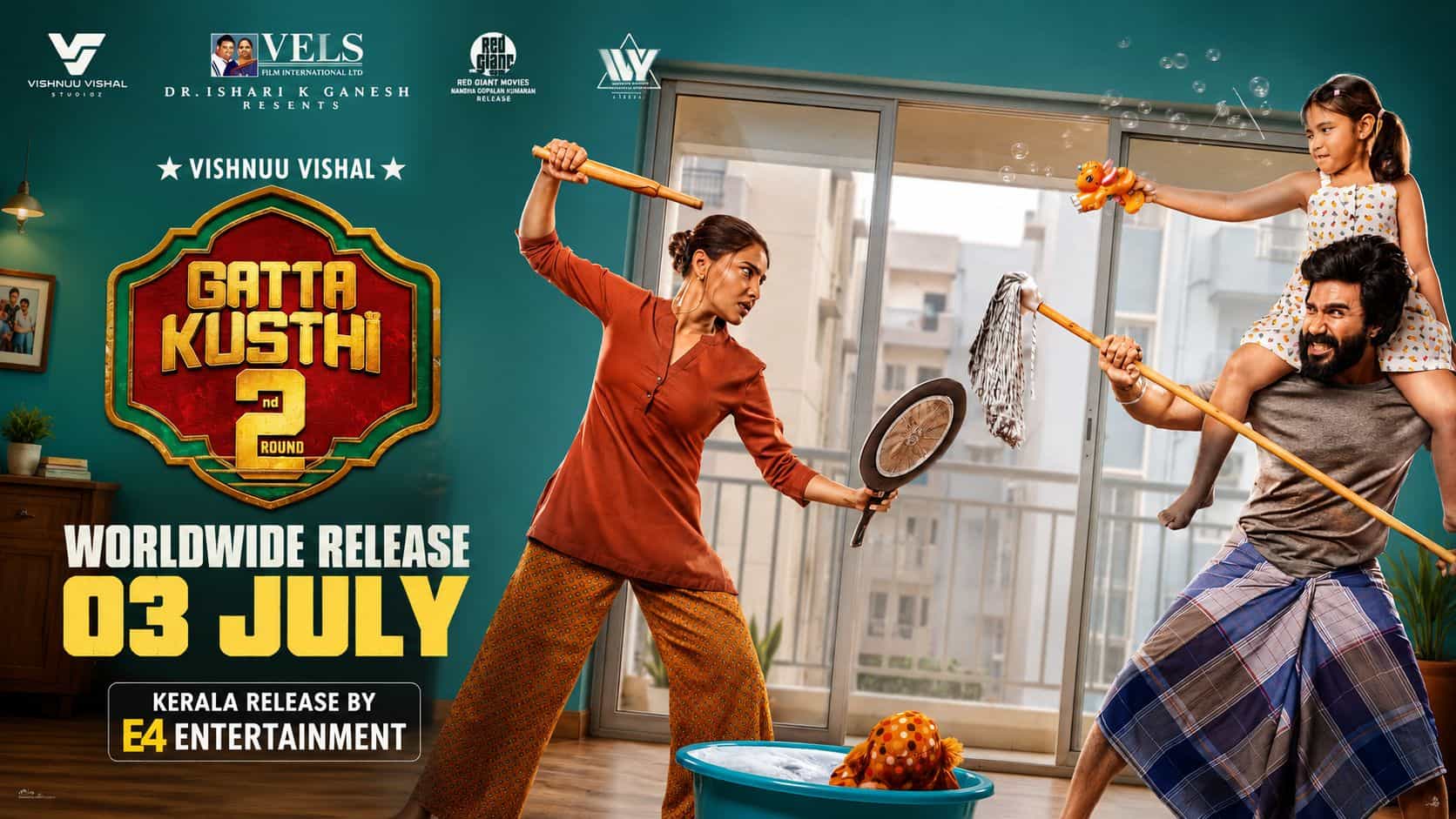 Gatta Kusthi 2 Set for Worldwide Release on July 3; E4 Entertainment Brings Vishnu Vishal