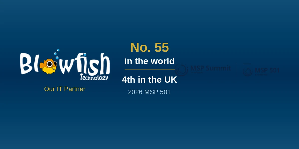Blowfish Technology Ranked 4th in UK on 2026 MSP 501 Global List