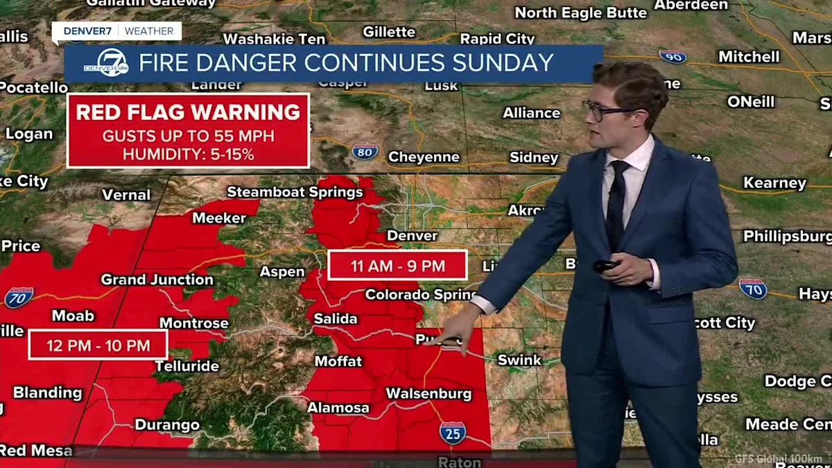 cast: Fire danger continues Sunday