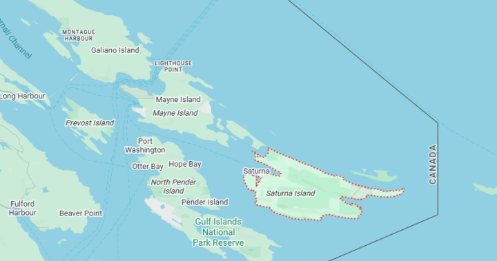 5 people rescued after their vessel hits a reef, sinks near Saturna Island