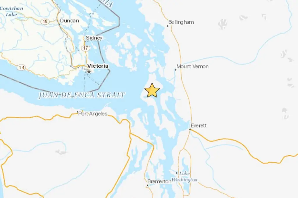 Canada Day earthquake felt in Washington, Greater Victoria