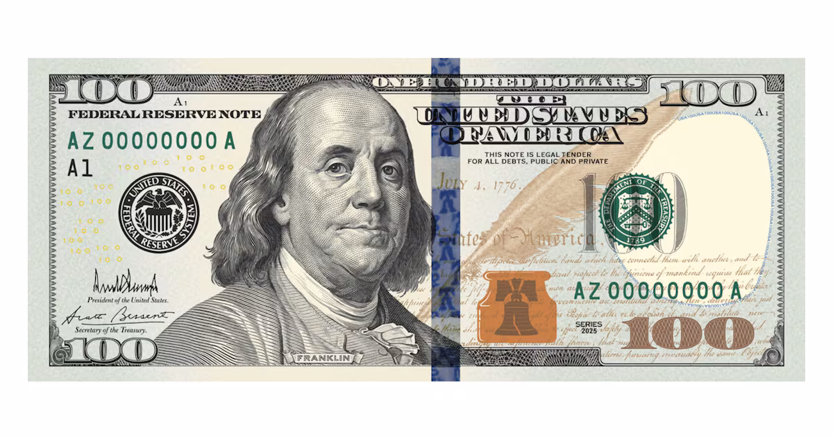 Trump posts new image of US$100 bill with his signature