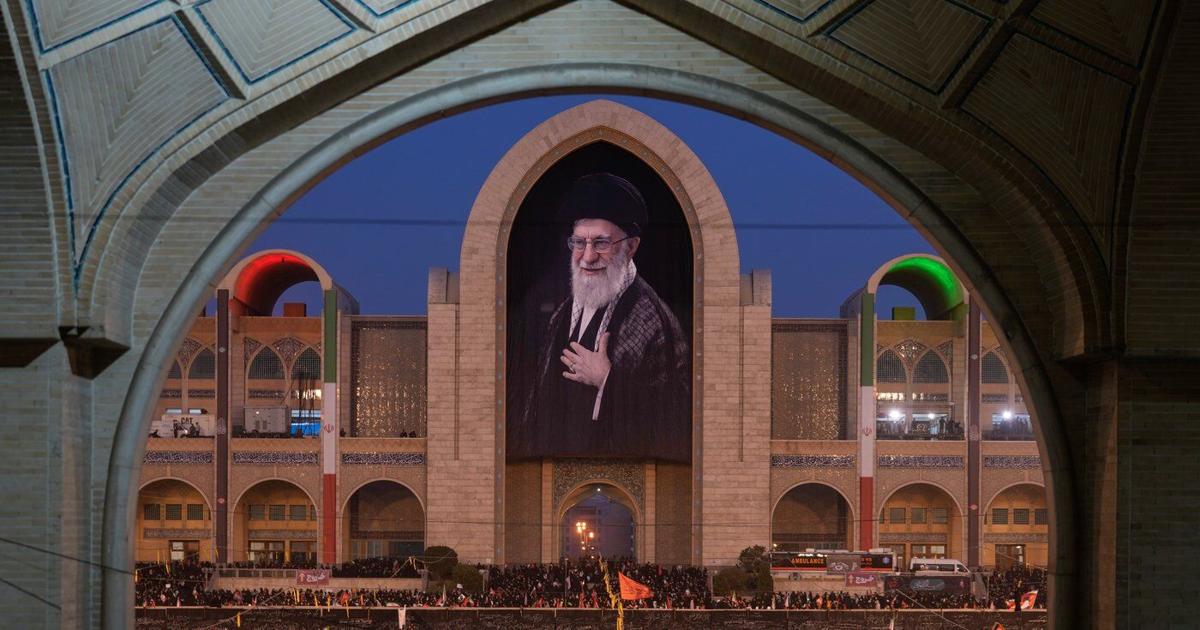 Calls for revenge as senior Iranian officials appear in public for supreme leader's funeral