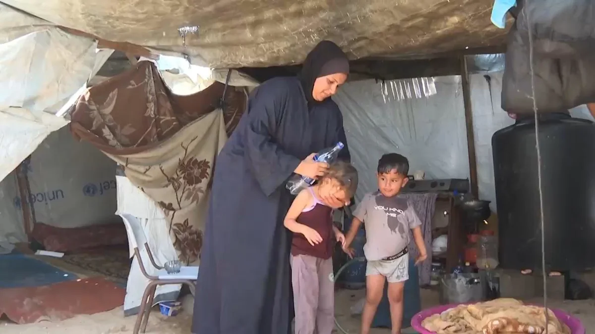 Scorching July heat deepens suffering in Gaza's displacement camps