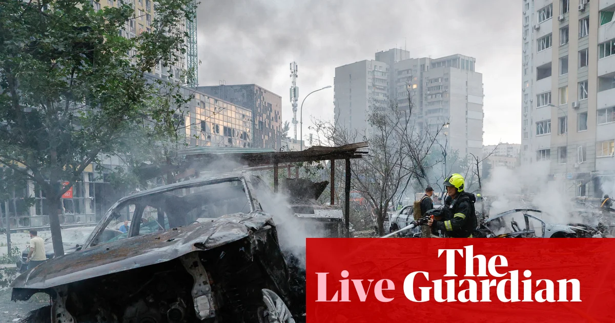 Zelenskyy calls for ‘strong decisions’ at Nato summit after Russia kills 14 in overnight strikes on Kyiv