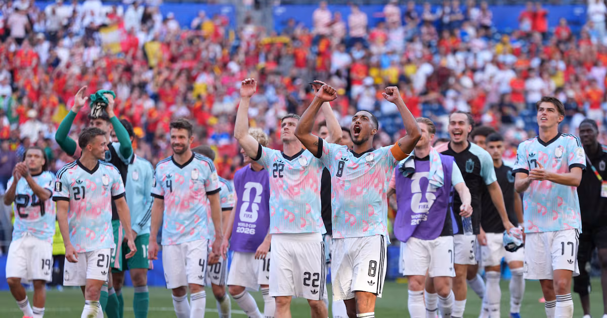Victorious Belgian footballers troll Trump with YMCA dance