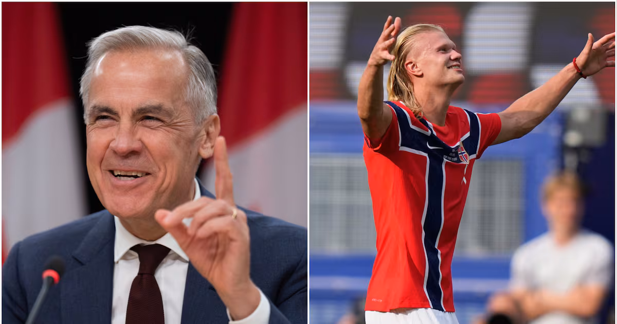 Carney makes playful pitch for Erling Haaland to Norwegian PM