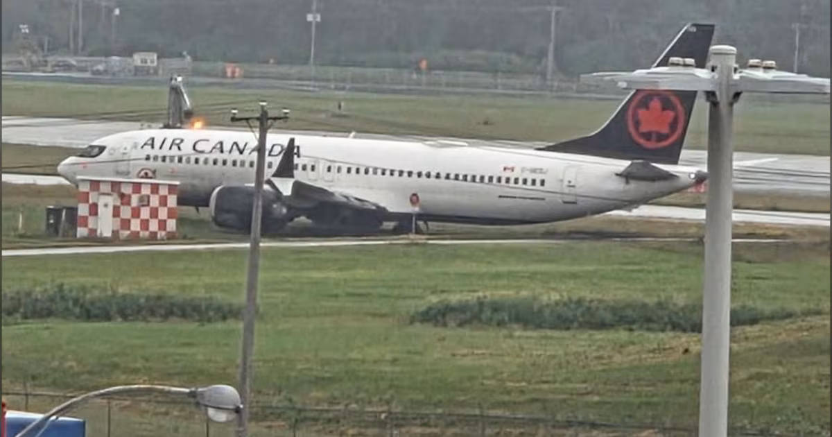 Air Canada flight veers off runway after landing at Montreal airport