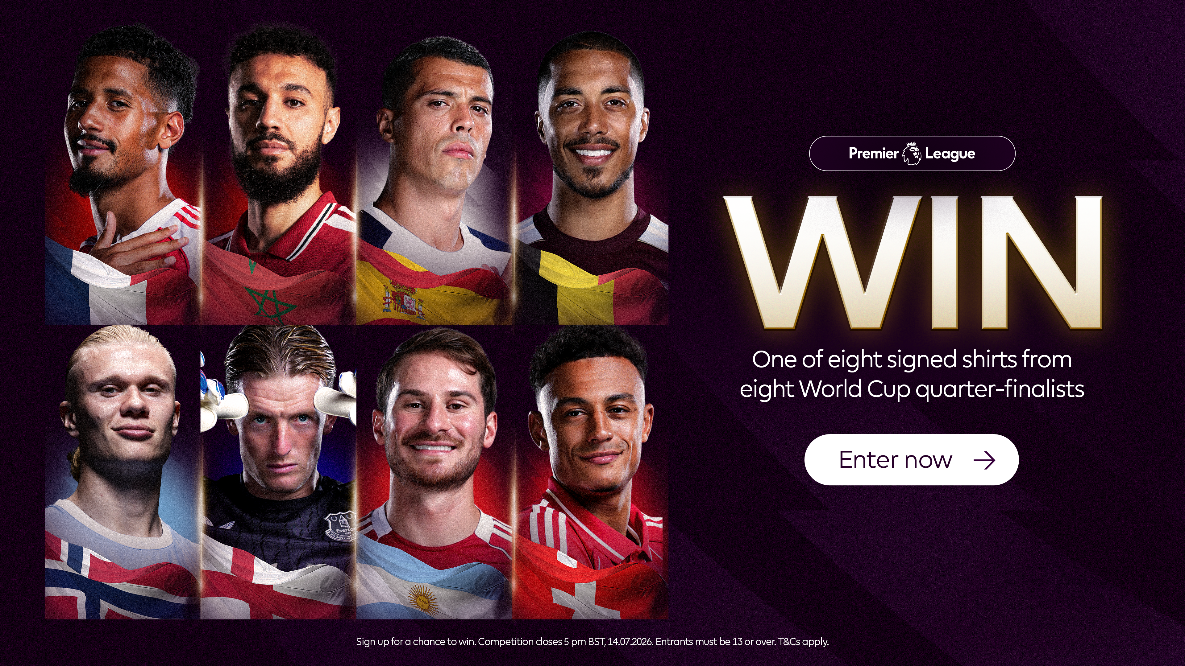 WIN a 2026/27 signed shirt from a Premier League World Cup star