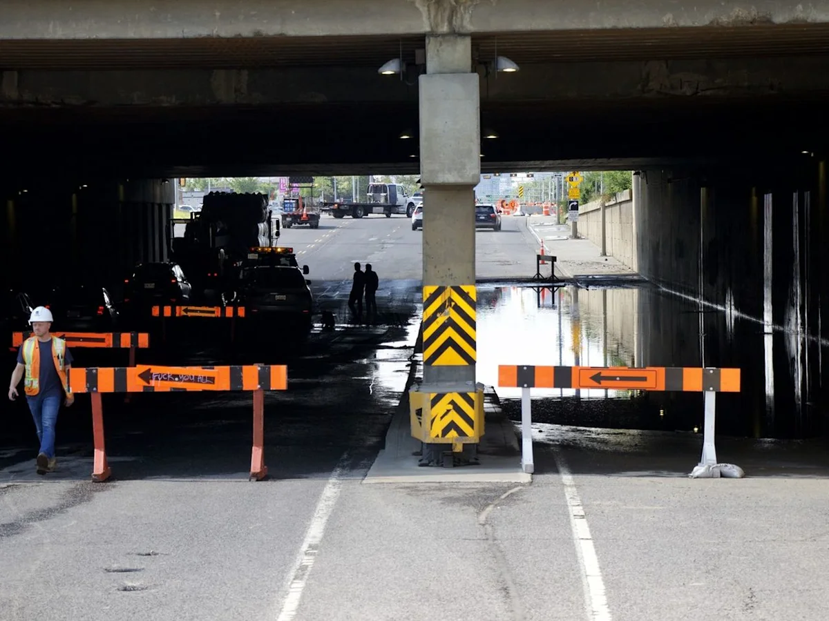Flooding from storm closes several north Edmonton roadways