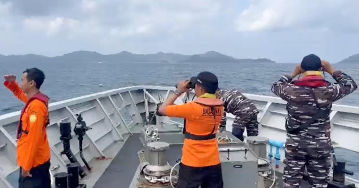 Search underway off Indonesia for 24 people missing after boat sinks, at least 1 dead
