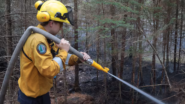 Eastern Shore wildfire remains 'out of control' despite dropping in size