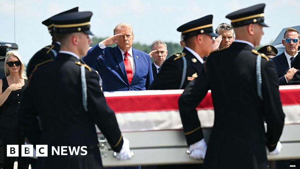 Trump attends dignified transfer of four US service members killed in the Middle East