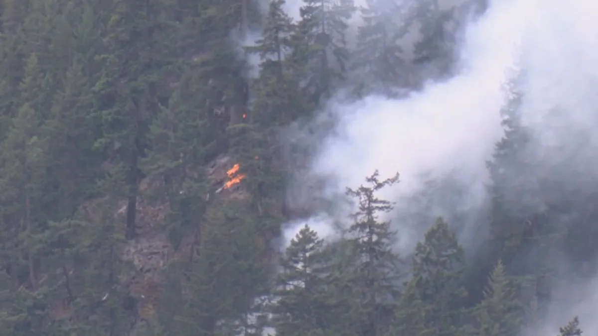 Wildfire triggers evcuations and highway closures