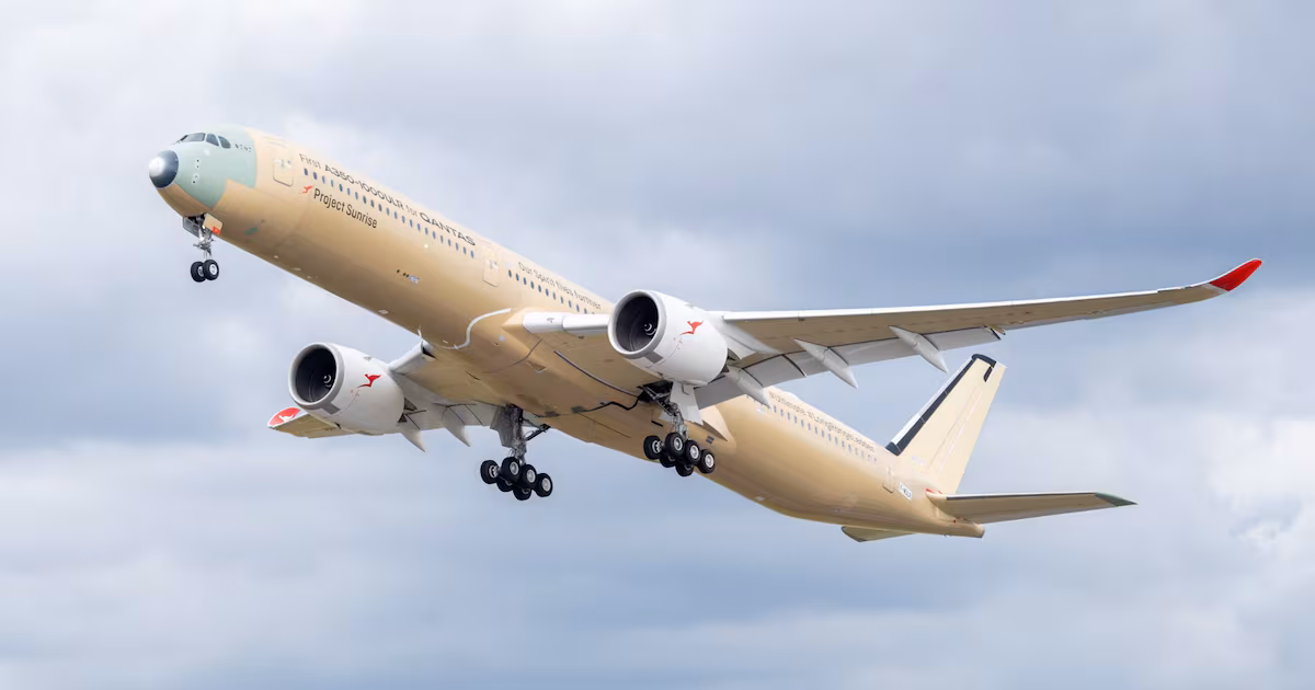 Qantas Airbus makes historic landing after 19