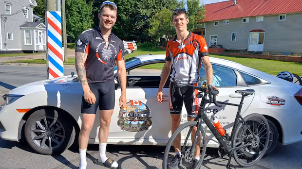 2 cyclists crossing Canada for men's mental health have bikes stolen in downtown Winnipeg