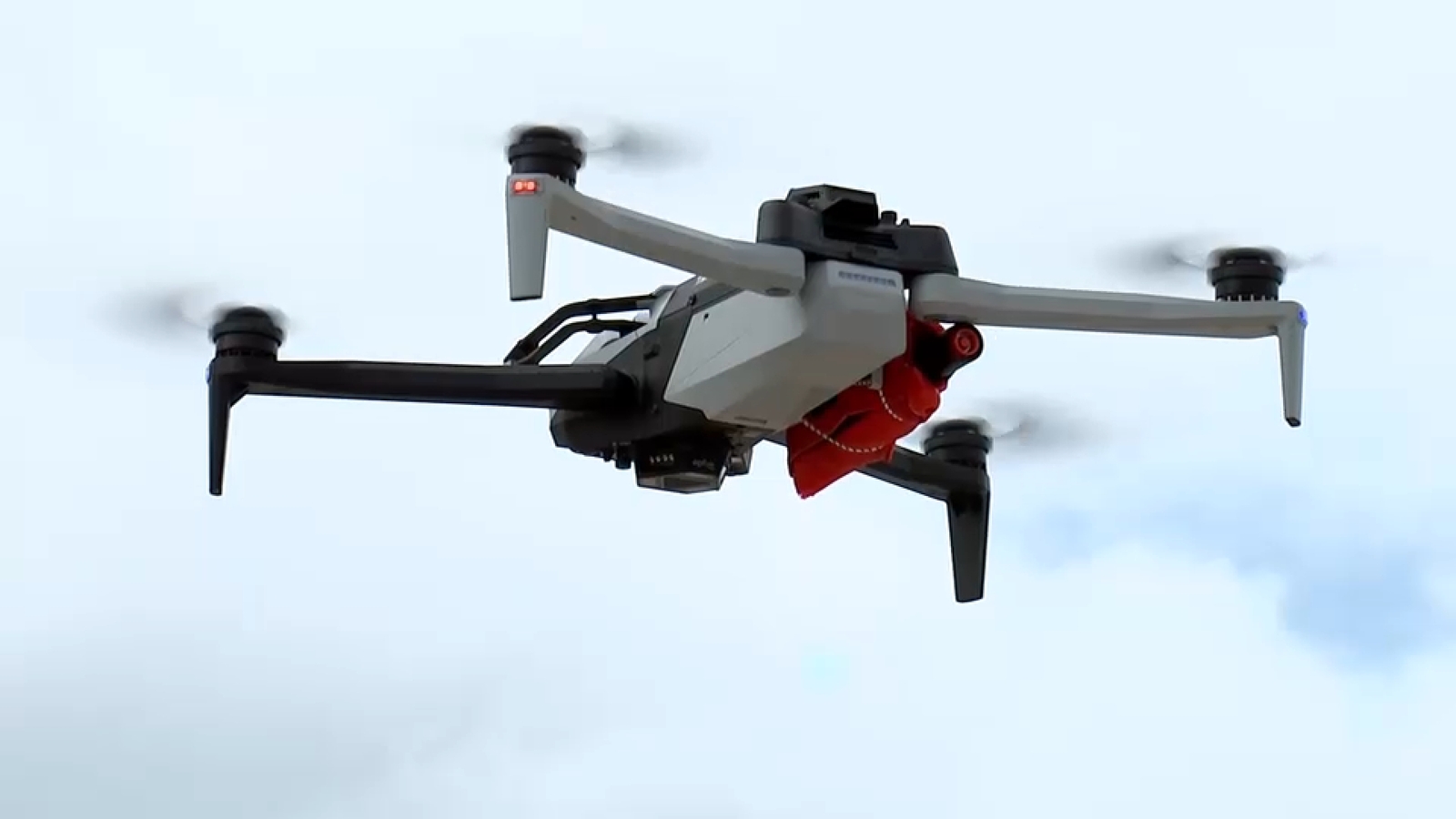 NYPD demonstrates shark sighting technology, drones, at Rockaway Beach in Queens