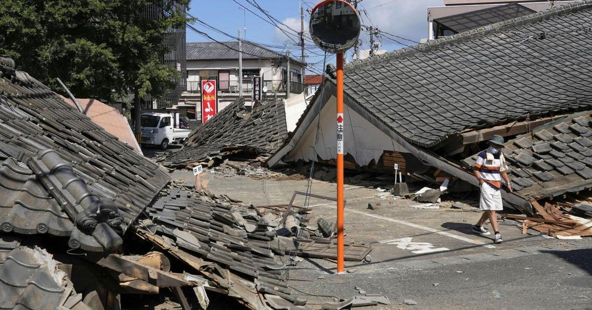 Death toll from southwestern Japan quake climbs to 34 as rescuers again search damaged mall