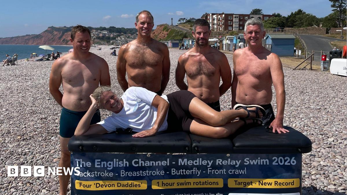 Channel swimming dads hoping for world record