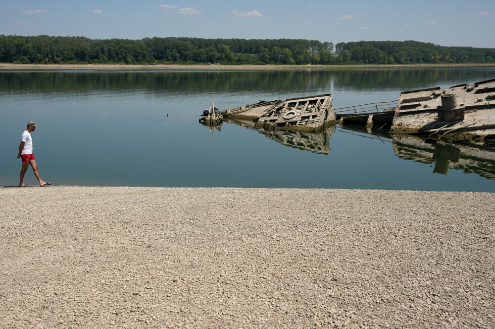 The Danube River’s water is dropping so low that World War II ships are emerging