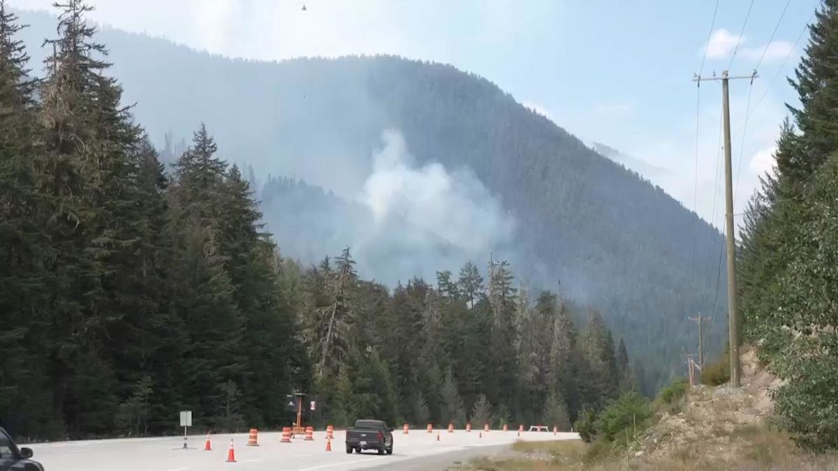Helicopters battle wildfires in western Canada