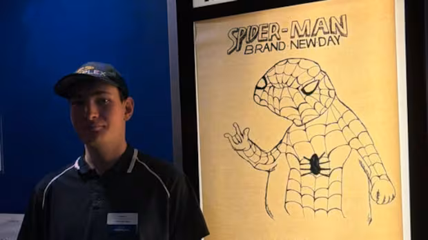Prince George movie theatre employee goes viral after hand drawing Spider