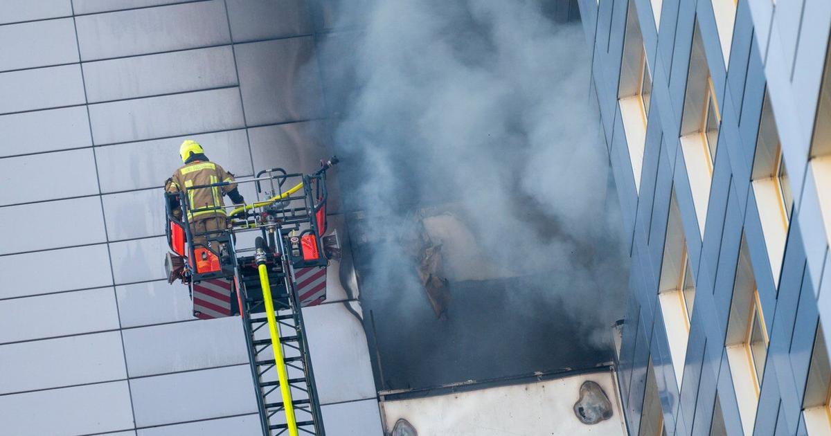 Fire in Berlin high