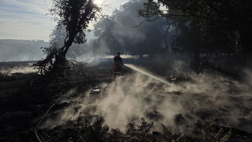 Firefighters tackle wildfire for seventh day
