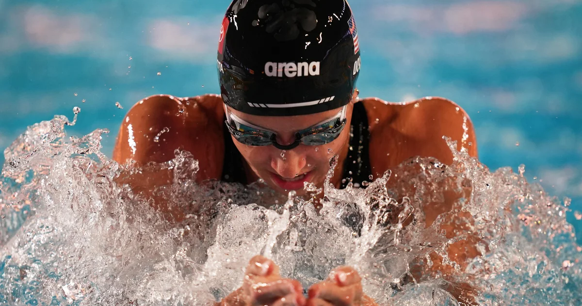 Swimmer Kate Douglass sets 50