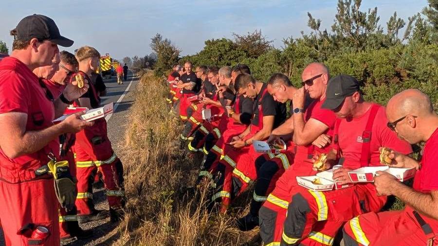 The volunteers providing meals and help to wildfire crews