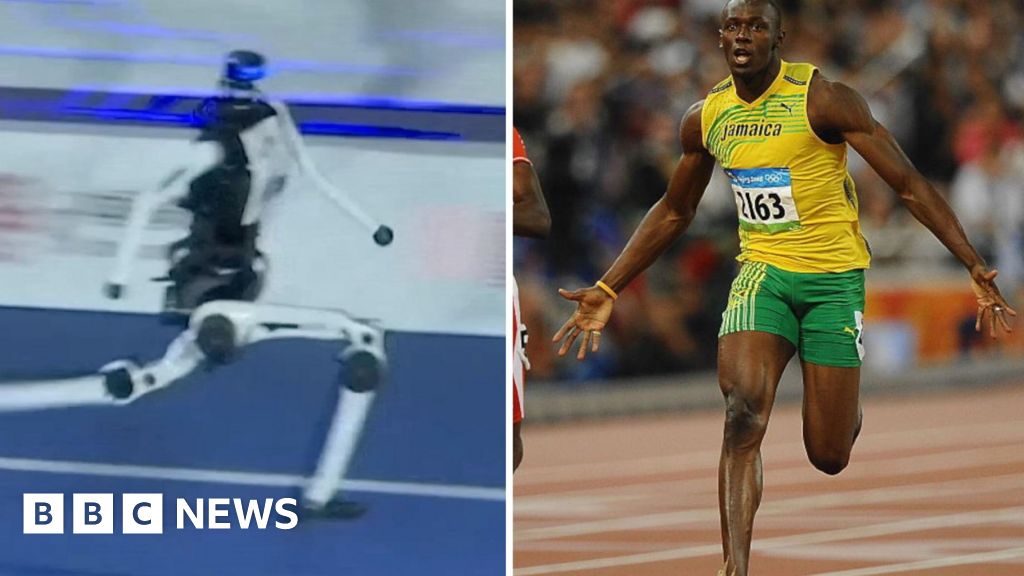 Watch: Moment humanoid robot beats Usain Bolt's 100m record