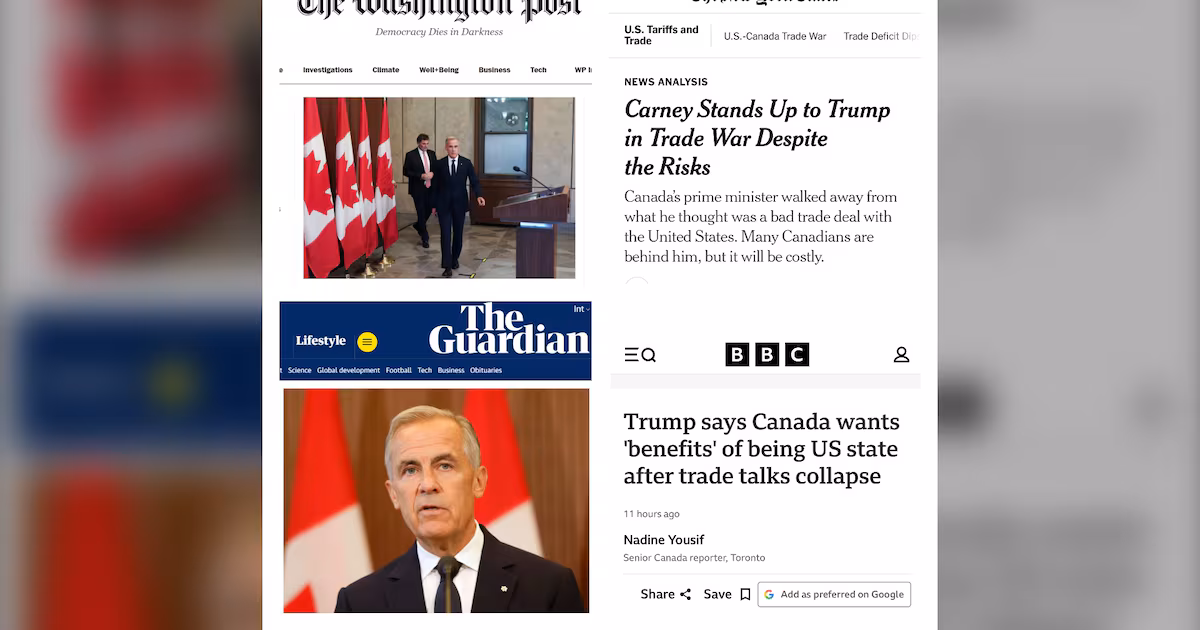 What major world media outlets are saying about the trade war