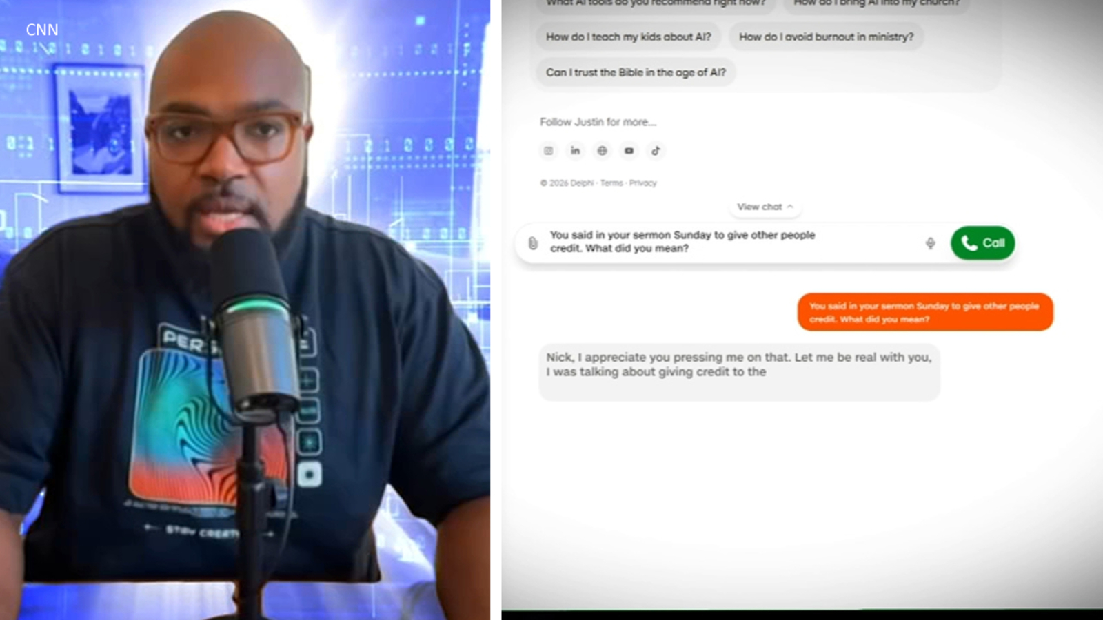 Vallejo Pastor Justin Lester from Friendship Missionary Baptist Church brings artificial intelligence to religious realm