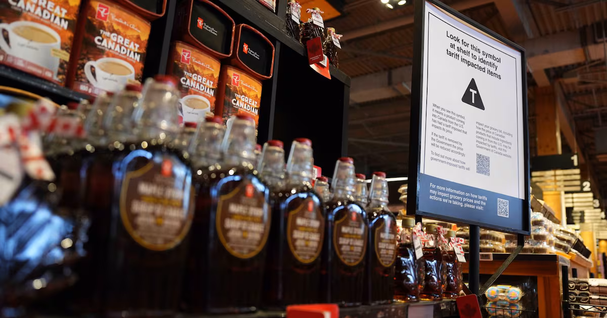 Grocers revive signage to indicate tariff