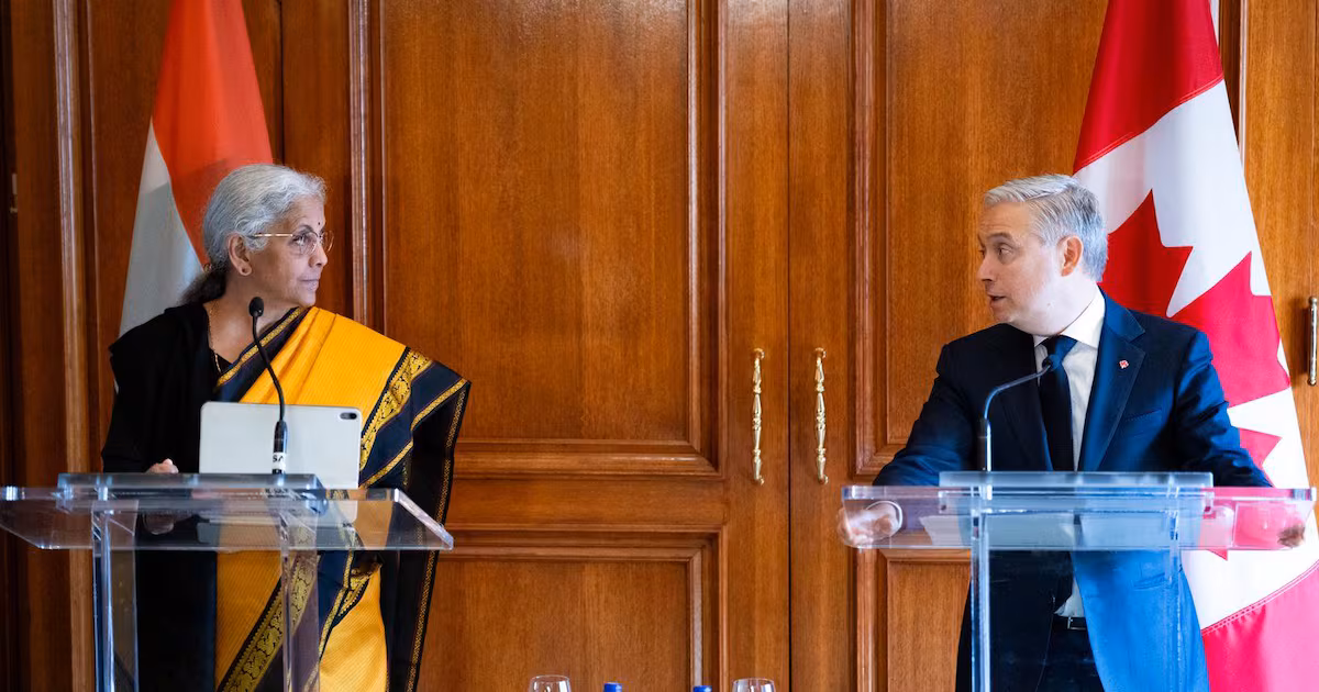 Champagne touts deepening economic ties in visit with Indian counterpart