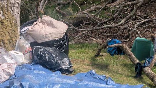 Beauty spot inappropriate campers moved on