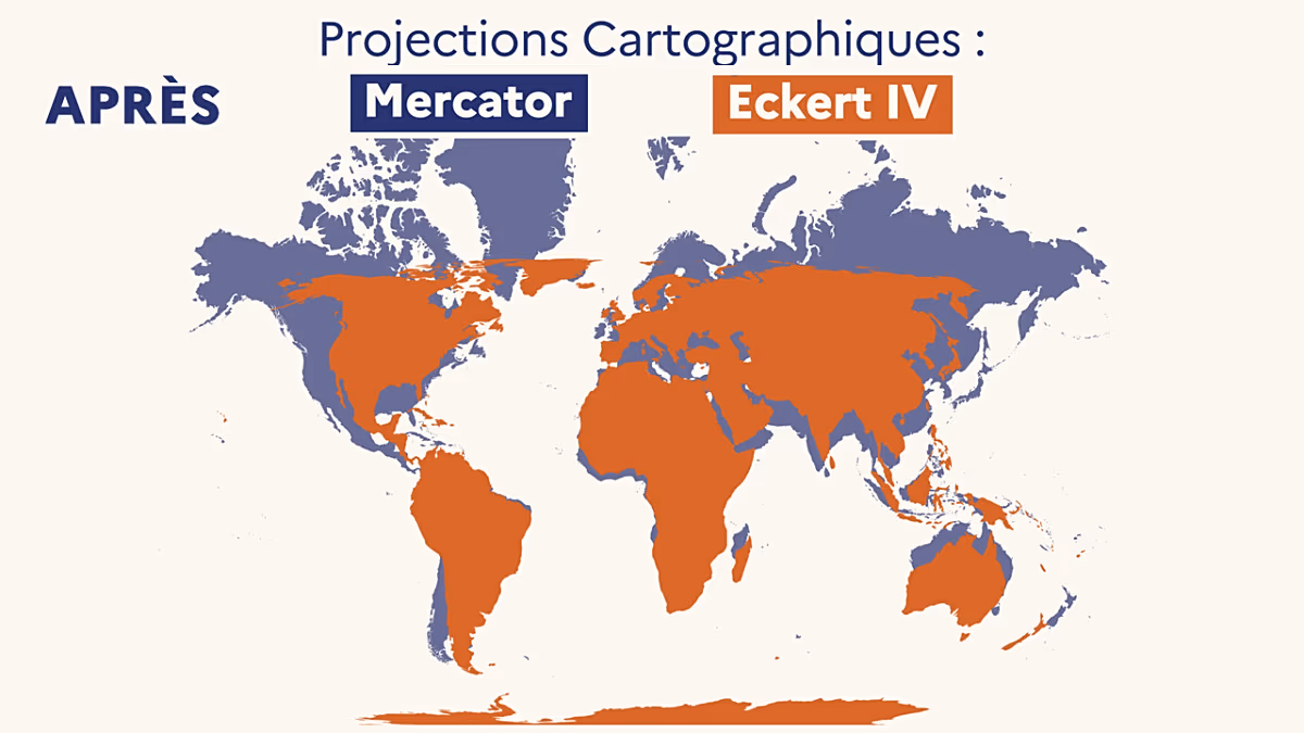 Paris drops Mercator projection: France now looks smaller on world maps