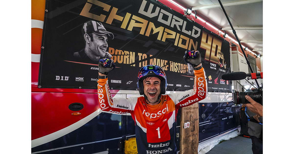 FIM Trial World Championship＞Toni Bou Wins 20th Consecutive Trial World Championship Title